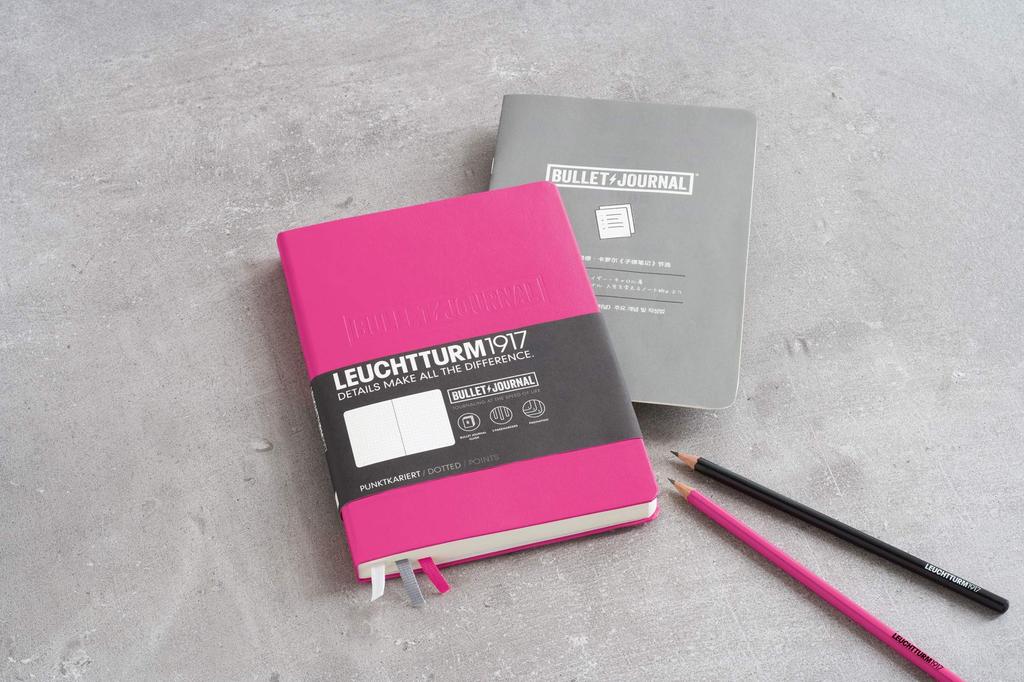 Блокнот Leuchtturm A5 в точку для Bullet Journal, новый, розовый, 361033, официальный импортный продукт, размеры: 215 x 145 мм / A5 Средний размер