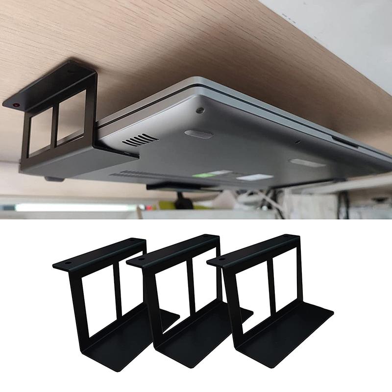 4.8-6.8Cm Under Desk Laptop Holder Mount Bracket With Screws For Macbook Storage Tray For Notebook Computer Accessories