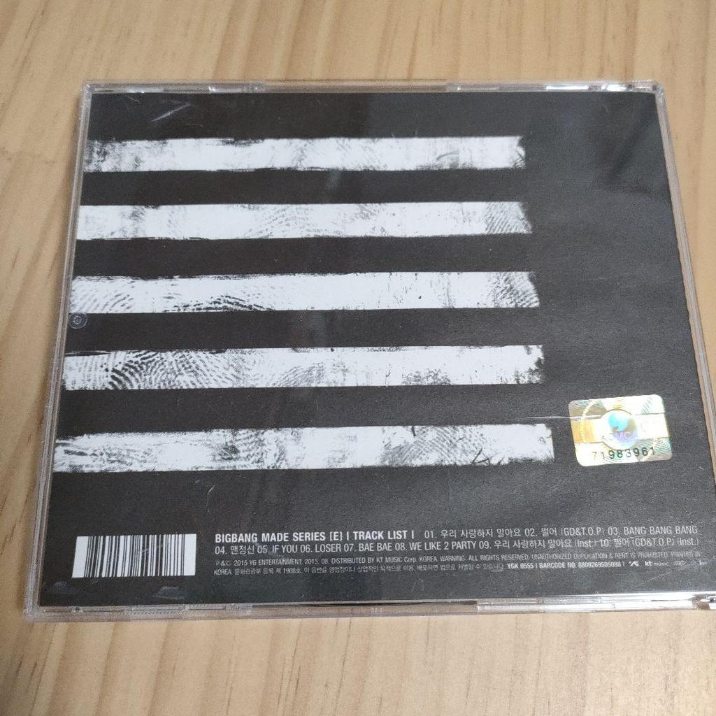 [Б/У] BIGBANG СЕРИЯ MADE e Корейский CD Белая коллекционная карточка Тэсон
