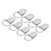 50 Set Shoe Boot Lace Hooks with 8mm Iron Rivets Loop D Ring Buckle Metal Repair Accessories