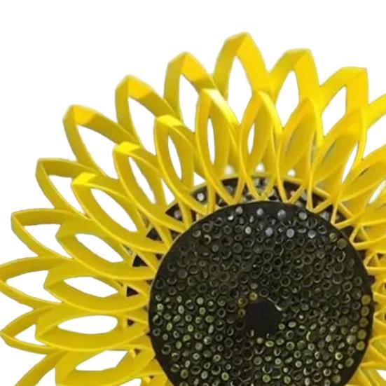 Self-Regulating Wind Turbine Sunflower Daffodil Pinwheel Windmill Outdoor Metal Flower Wind Spinner for Garden Yard Art Decoration