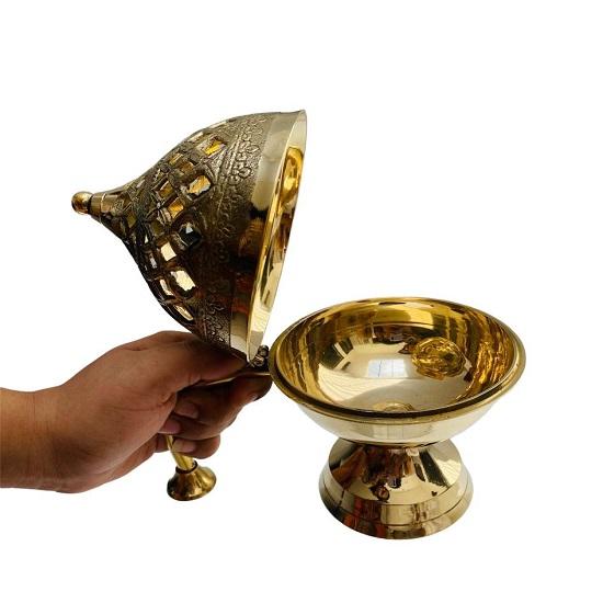 Винтажная лампа Лобан, латунный Лобан для очищения дома, духовная горелка для храма, Аханд Дия для дома, духовная курильница, держатель Лобана