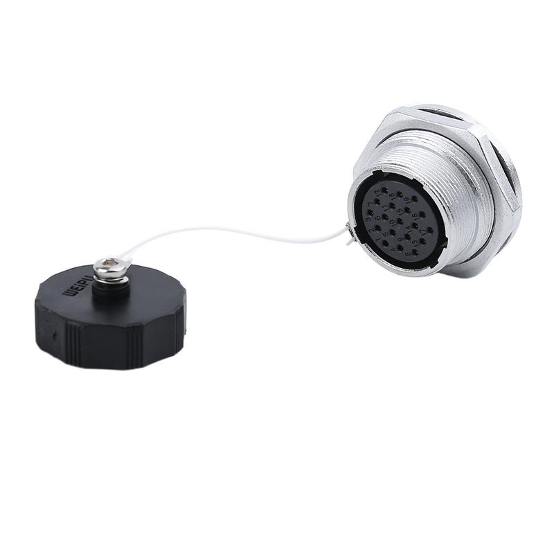 WEIPU WS24 TQ/ZMQ 2 3 4 9 10 12 19 Pin Electrical Wire Soldering Charger Aviation M24 Connector Metal Power Adapter IP65