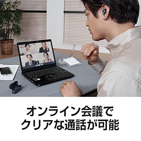 Technics Wireless Earphones Black Bluetooth Noise Canceling IPX4 LDAC Compatible High Resolution Sound Quality Playback Fast Charging Compatible App