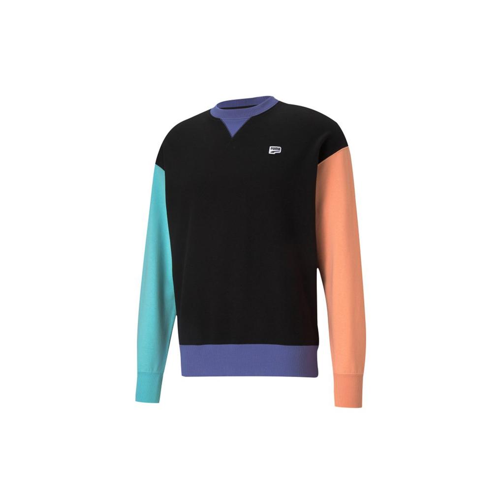 PUMA Sweatshirts Men's Black Crew Neck Moderate Regular 531426-51