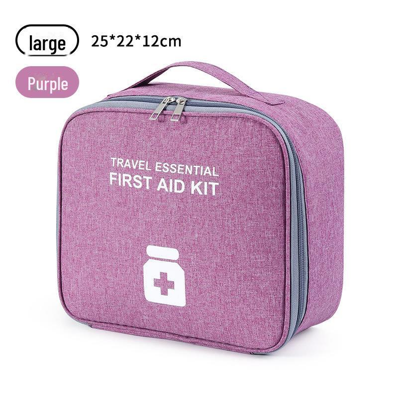 Compact Travel First Aid Kit: Portable Emergency Medicine Bag for Home and Outdoor Use