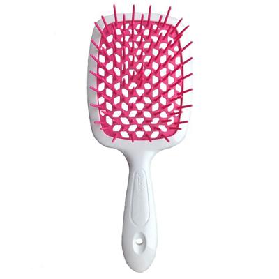 Щетка для волос белая с фуксией Superbrush