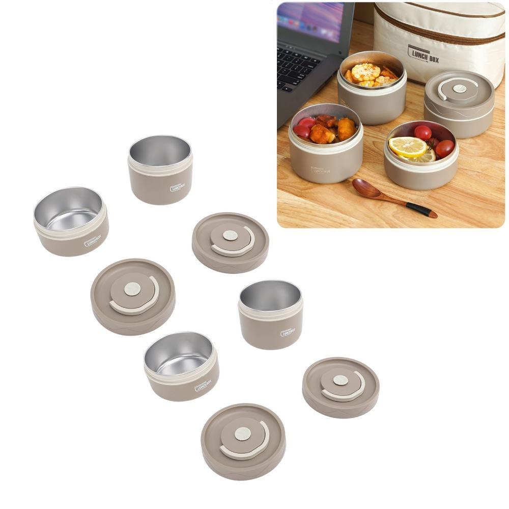 2PCS/3PCS/4PCS With Insulated Bag Thermal Bento Box 304 Stainless Steel Portable Lunch Set For Work