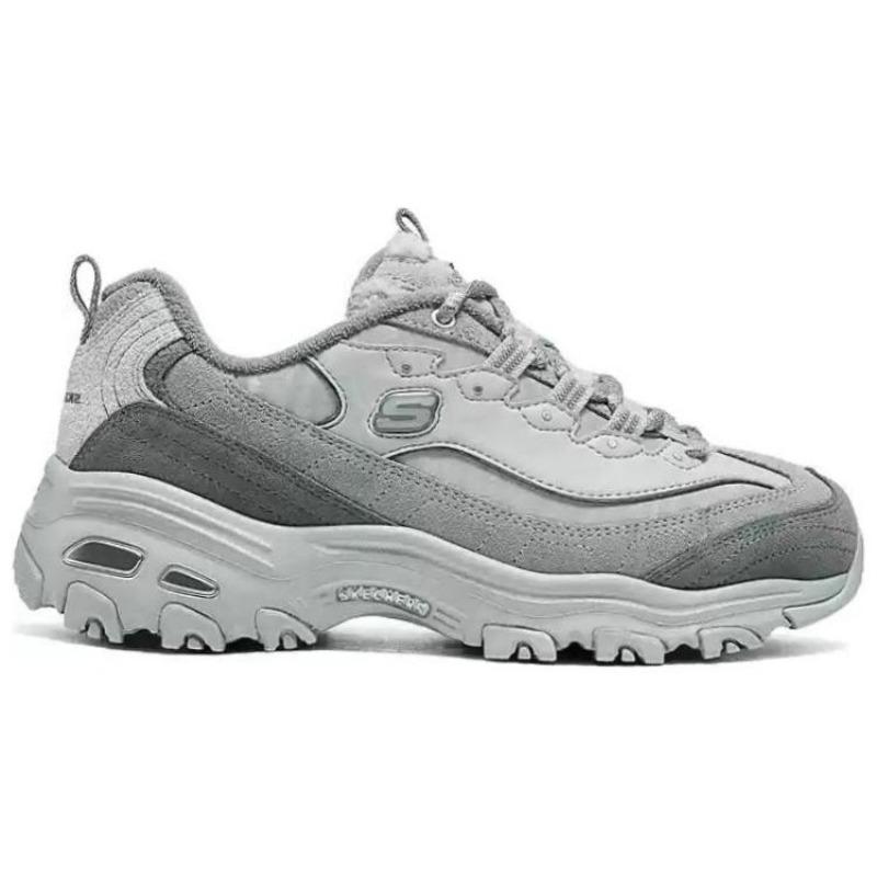 Skechers D'LITES 1.0 Women Low Top Dad Shoes Blue Gray 150240-GYSL