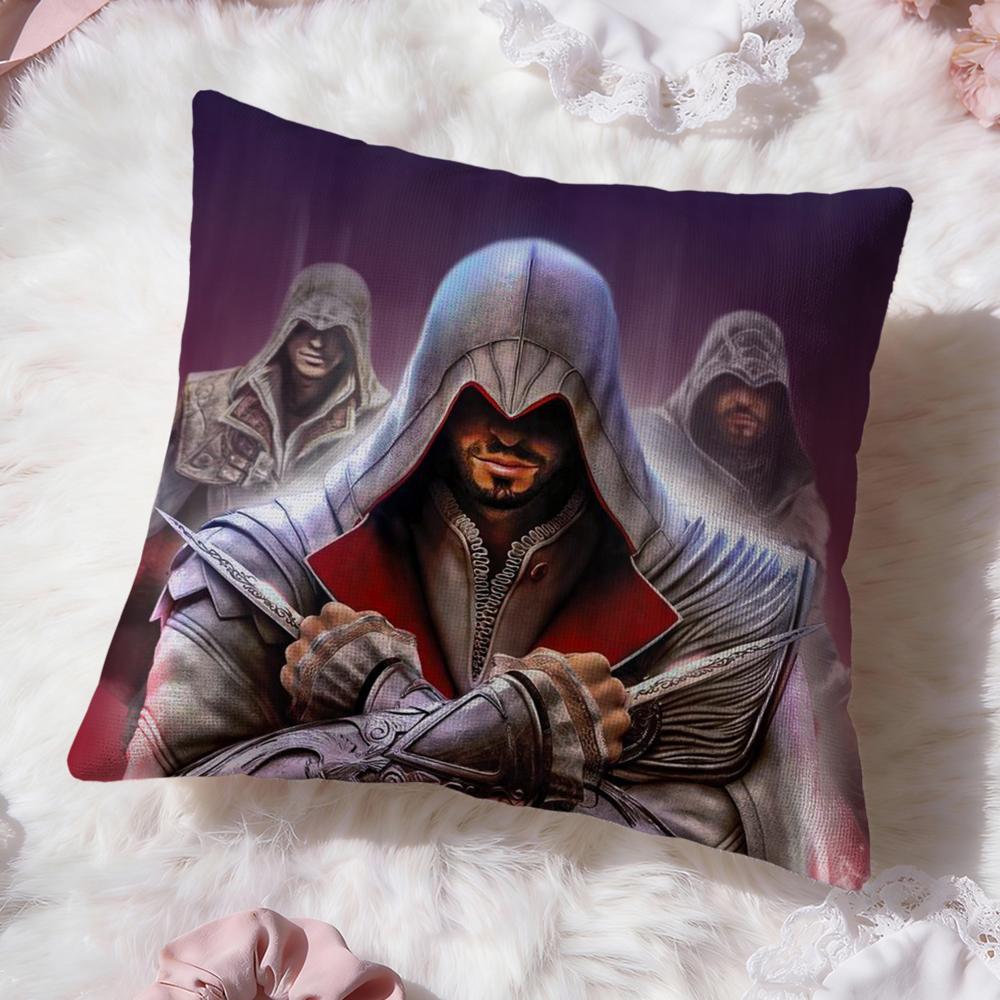 Игровой A-Assassins CreedS Наволочка Премиум Комфорт Двусторонняя Наволочка - Дизайн "Два в Одном" для Любой Комнаты и Салона Автомобиля