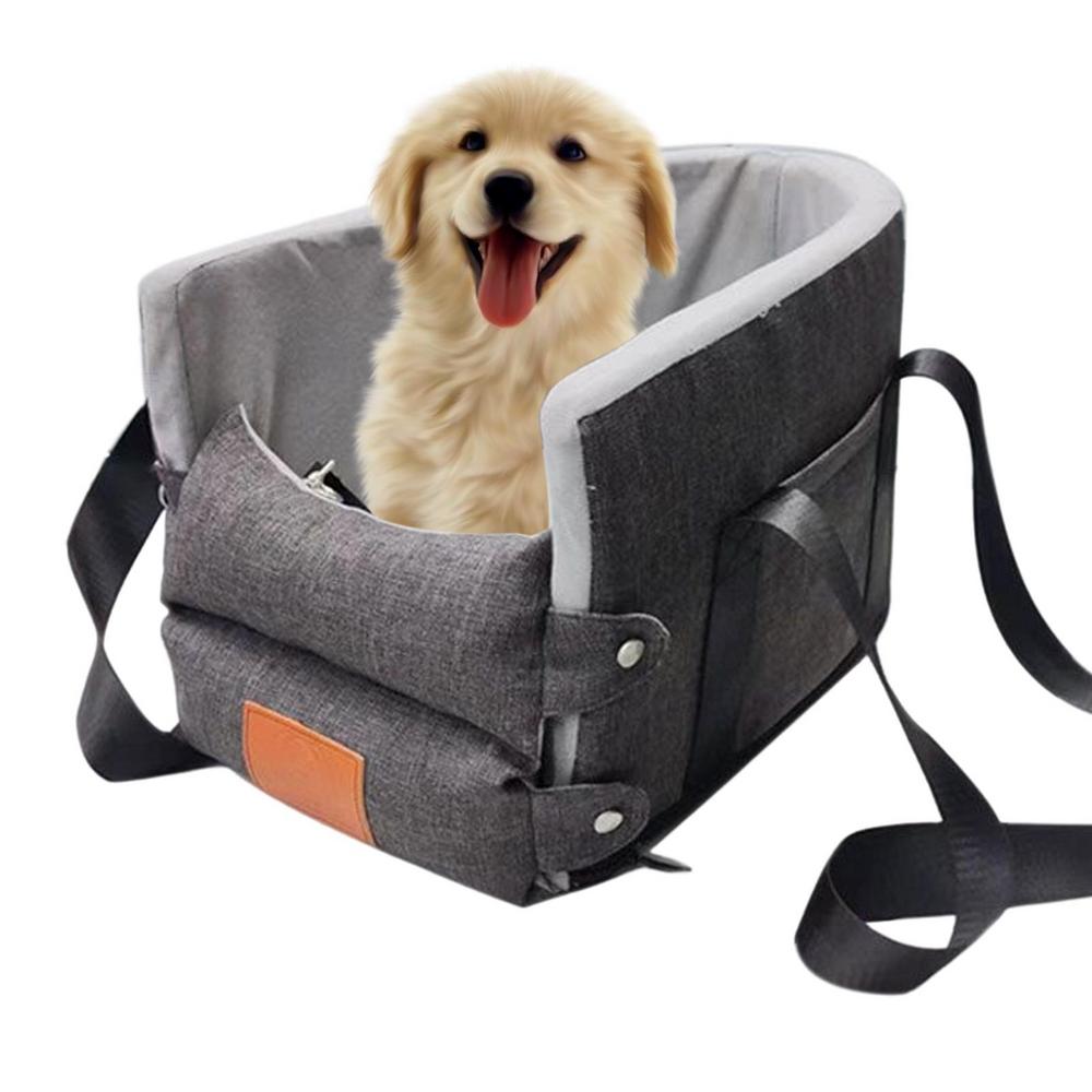 Автомобильное сиденье для собак, портативное и съемное, ведро для домашних животных, кровать с высоким сиденьем, удобная центральная консоль, бустерное сиденье для щенков, аксессуары для интерьера