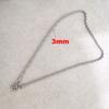 QMHJE 2/3/4mm Stainless Steel Rope Chain Necklace Vacuum Plating Sailor Clasp Steering Wheel Women Men Choker Jewelry Accessory