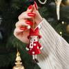 Classroom Holiday Decorations Red And White Doll Hanging Pendants for Christmas Tree, Decorative Wooden Girls Unique Tree Ornament, Seasonal Ornaments
