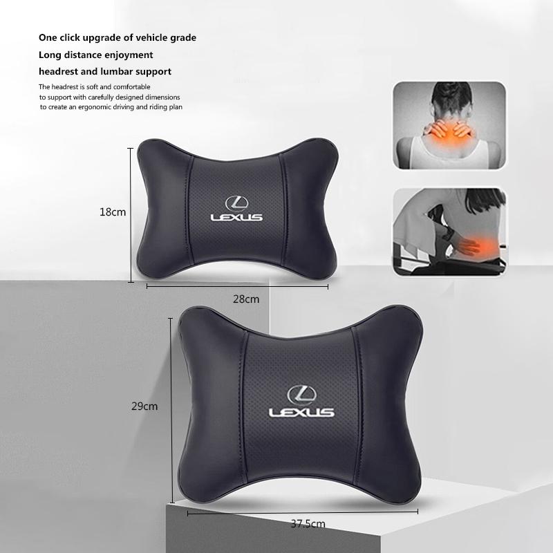 Подушка для подголовника сиденья автомобиля, подушка для шеи, поясничная поддержка, интерьер автомобиля для Lexus LS LC RZ IS350 ES300 GS350 CT200h GX460 LX570 RX500h NX300