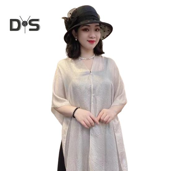 Летняя шаль с V-образным вырезом, планкой на пуговицах, легкая защита от солнца, универсальная пляжная шаль, однотонная шаль для отпуска с солнцезащитным кремом