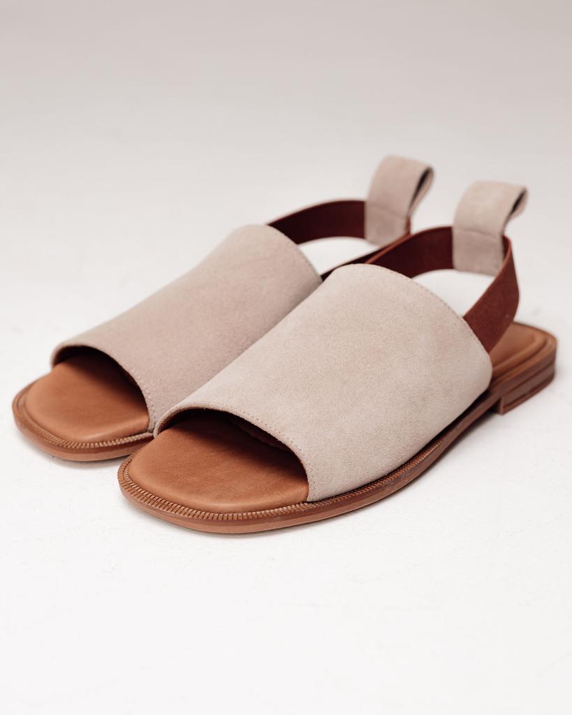 Босоножки на плоской подошве Krula 16235 36 бежевые замша