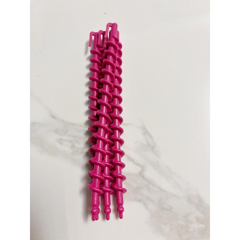 52pcs Mixed Color Spiral Hair Curling Rods - Heat-Resistant Barrels for Salon & Home Use, Durable Plastic Waves & Curls Styling Tools for Women