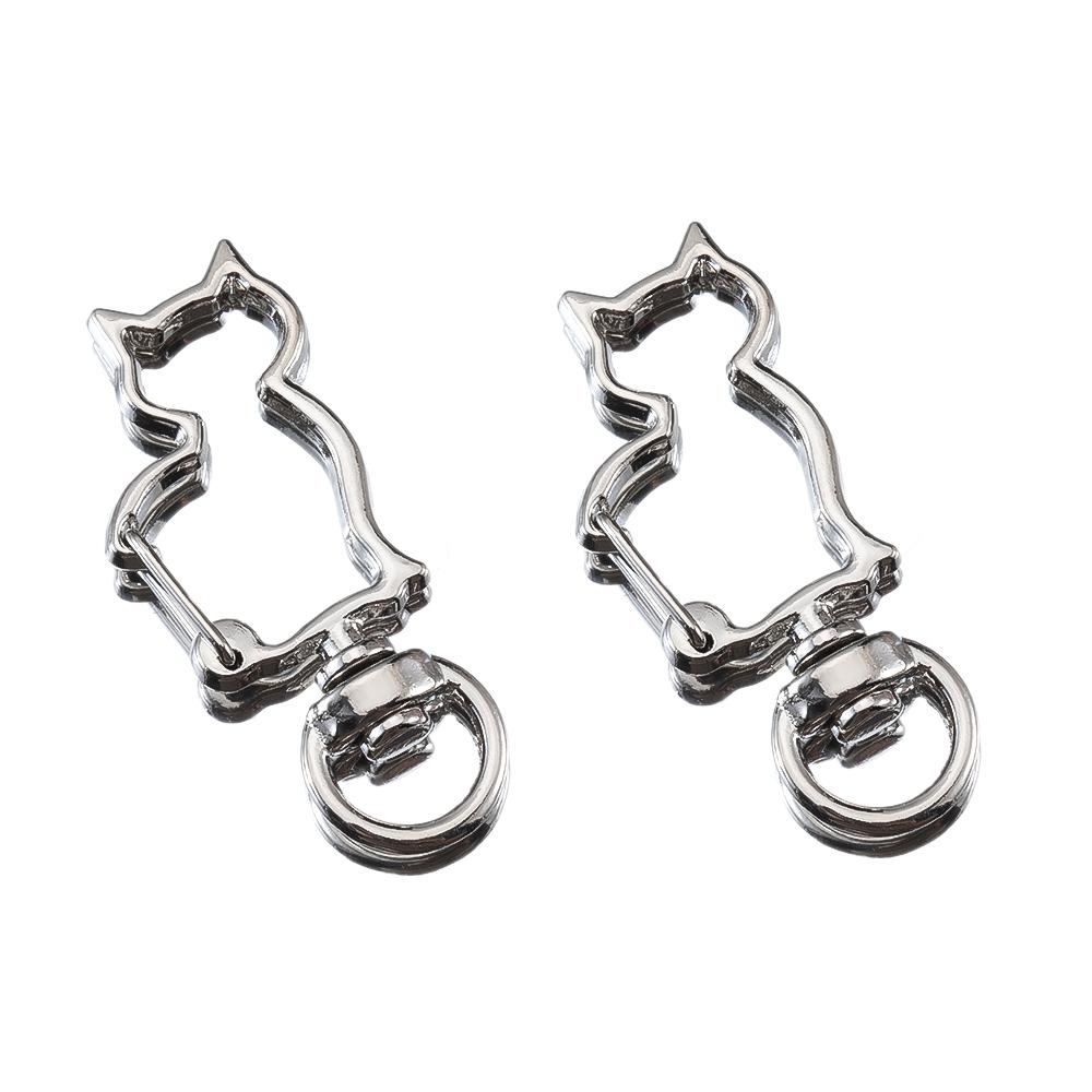 5pcs Pet Dog Buckles Connector Openable Metal Sping Clasp Star Heart Cat Flower Ring Carabiner Keychain Bag DIY Jewelry Findings