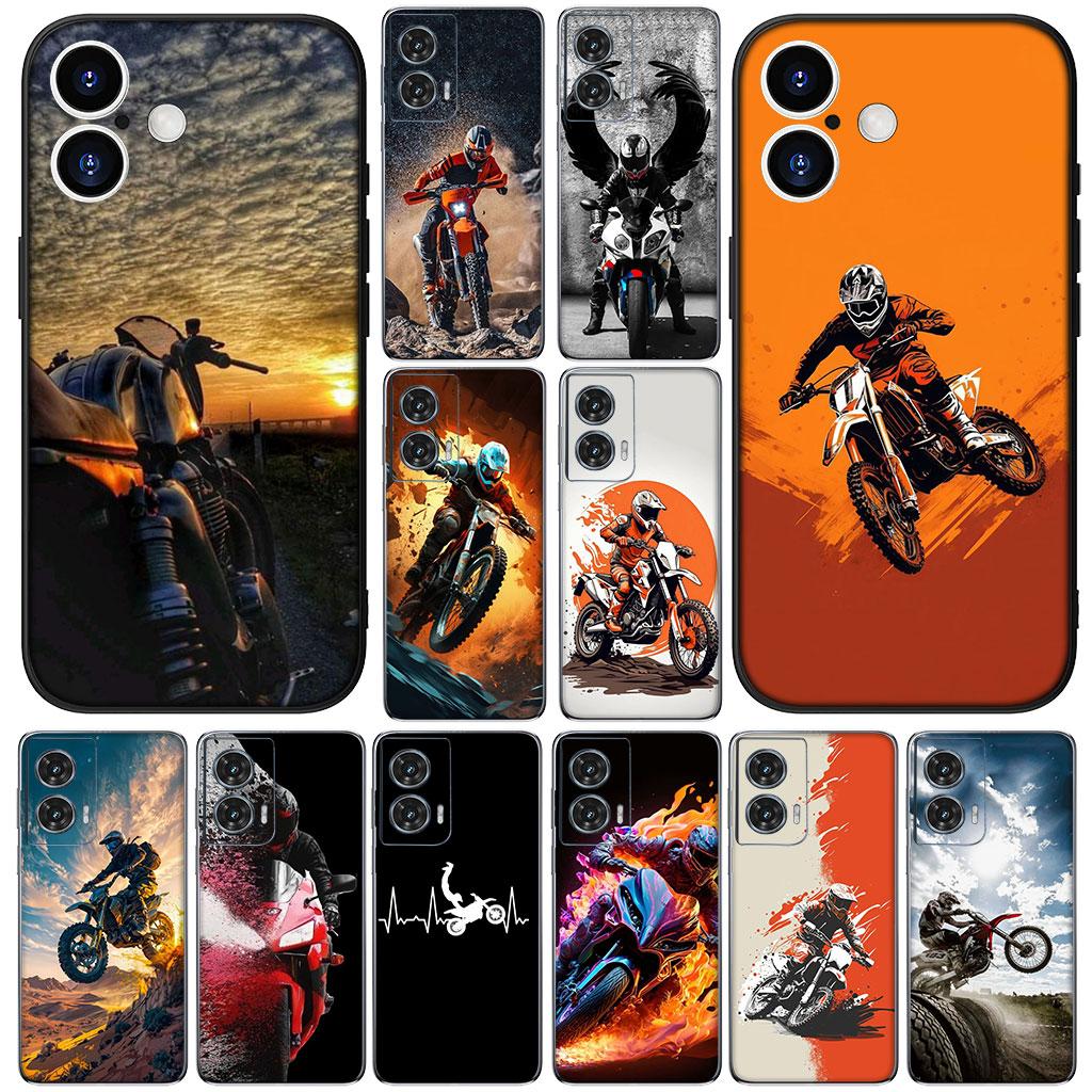 Чехол для мобильного телефона Moto Cross Motorcycle Sports для Motorola Moto G86 G57 G67 G54 G24 G15 Power G13 G14 G34 G35 G45 G53 G55 G64 G75 G72