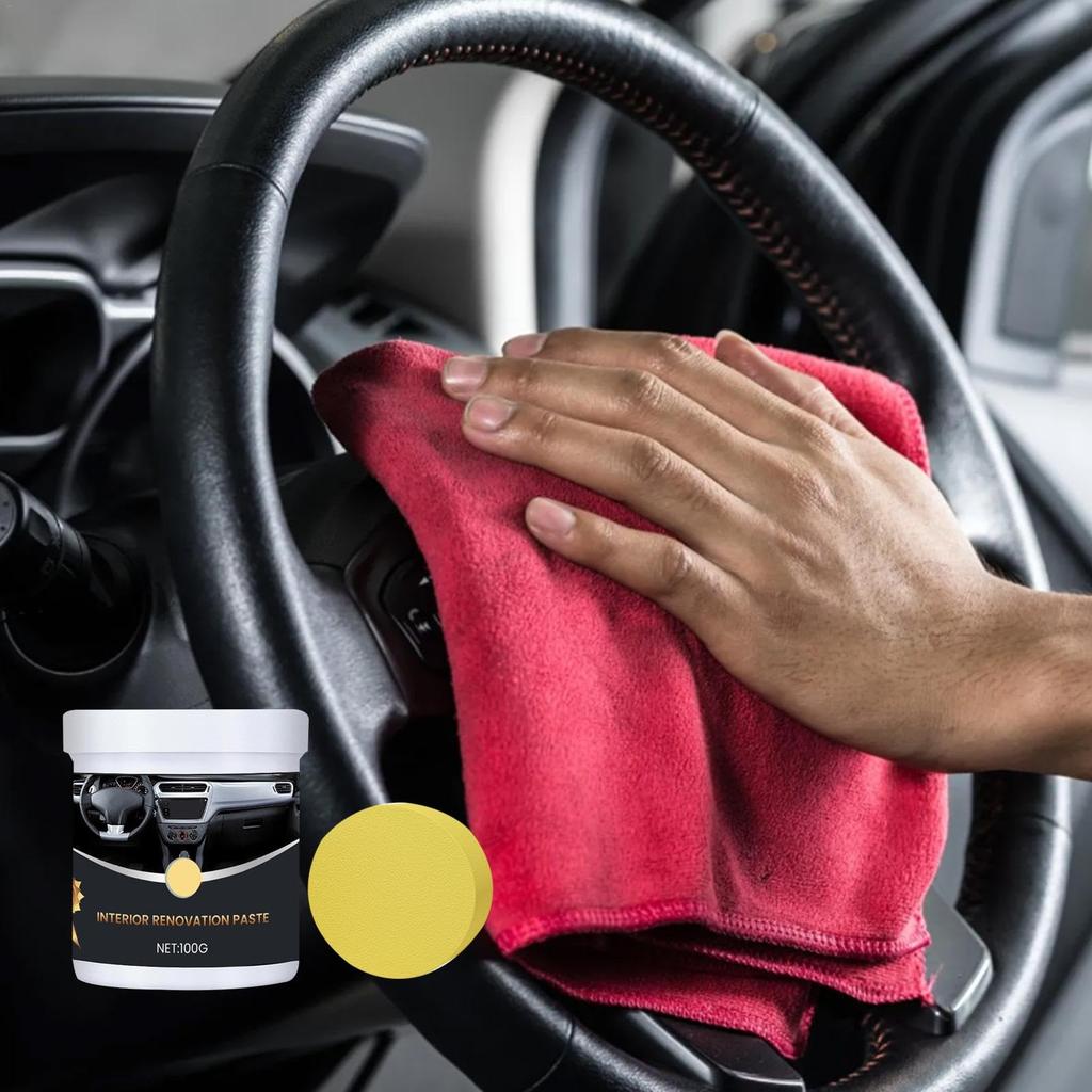 100г Полироль для салона автомобиля Крем для восстановления кожи Бальзам для кожи автомобиля Восстановитель приборной панели салона автомобиля