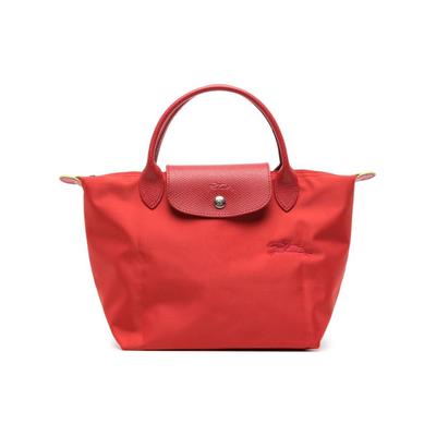 Le Pliage Тоут-сумка на молнии с вышитым логотипом Маленькая женская сумка Томатно-красная 1621919P83