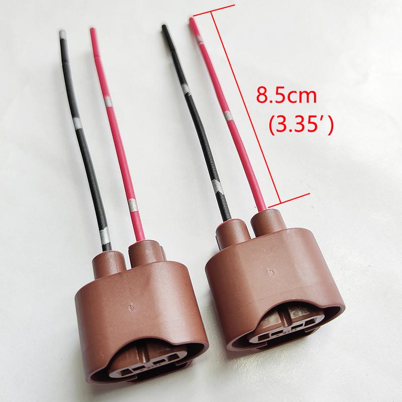 2Pcs Original 9006 HB4 Socket Adapter Base Female Plug Connector Extension Wiring Harness Car Lights Accessories