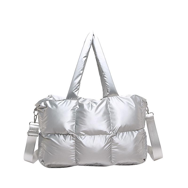 Women's Soft Puffer Tote Bag - Warm, Large Capacity, Handheld & Single Shoulder Options