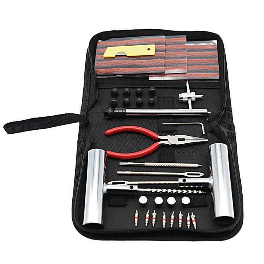 Car Tool Kit 46pcs Emergency Tire Repair Complete Kit Workshop Repair Mechanical Auto Pneumatic Q7K6