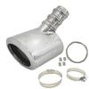 Autoagency Stainless Steel Muffler Silver Compatible with Delica Mini B30A Series Cutter, Oval,