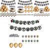 Party Birthday Theme Decor Suit Supplies Set Balloon Caketopper Banner