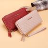 Women Long Wallet Pu Leather Card Holder Large Capacity Hasp Zipper Coin Purse Multi Card Organizer Cell Phone Wristlet Handbag
