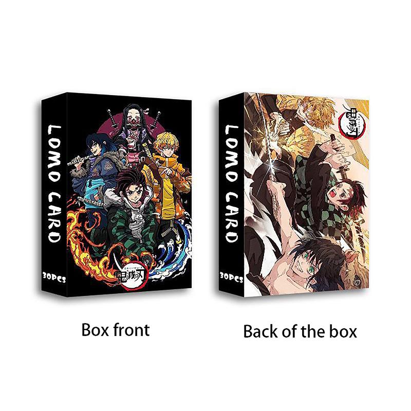 30 шт. карточные игры с открытками, сообщением, подарок для фанатов, коллекция игрушек, Demon Slayer, японское аниме, карта Lomo