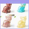 Кристальная смола Сидящий кот Декор для стола Милая фигурка животного Для офиса и дома