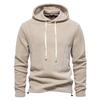Hooded Long Sleeves Hoodies Plus Size Versatile Men's Pullover Coat Autumn Winter Men Thick Fleece Sweatshirt
