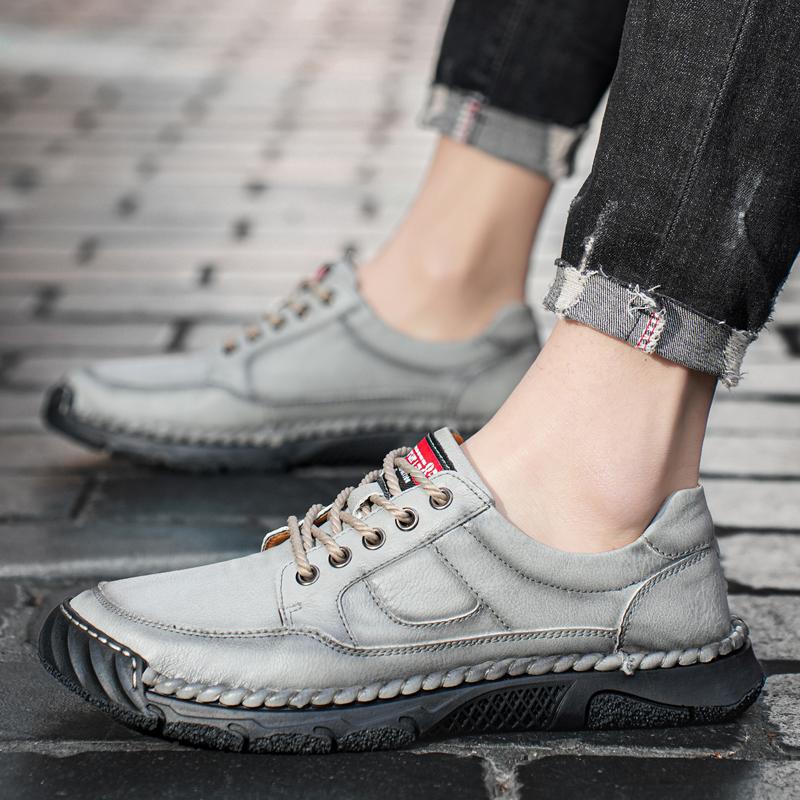 38-48 Мужские Большие Размеры Чистый Ручной Работы Повседневные Туфли Из Резиновой Кожи Мягкие Подошвы Свадебные Туфли