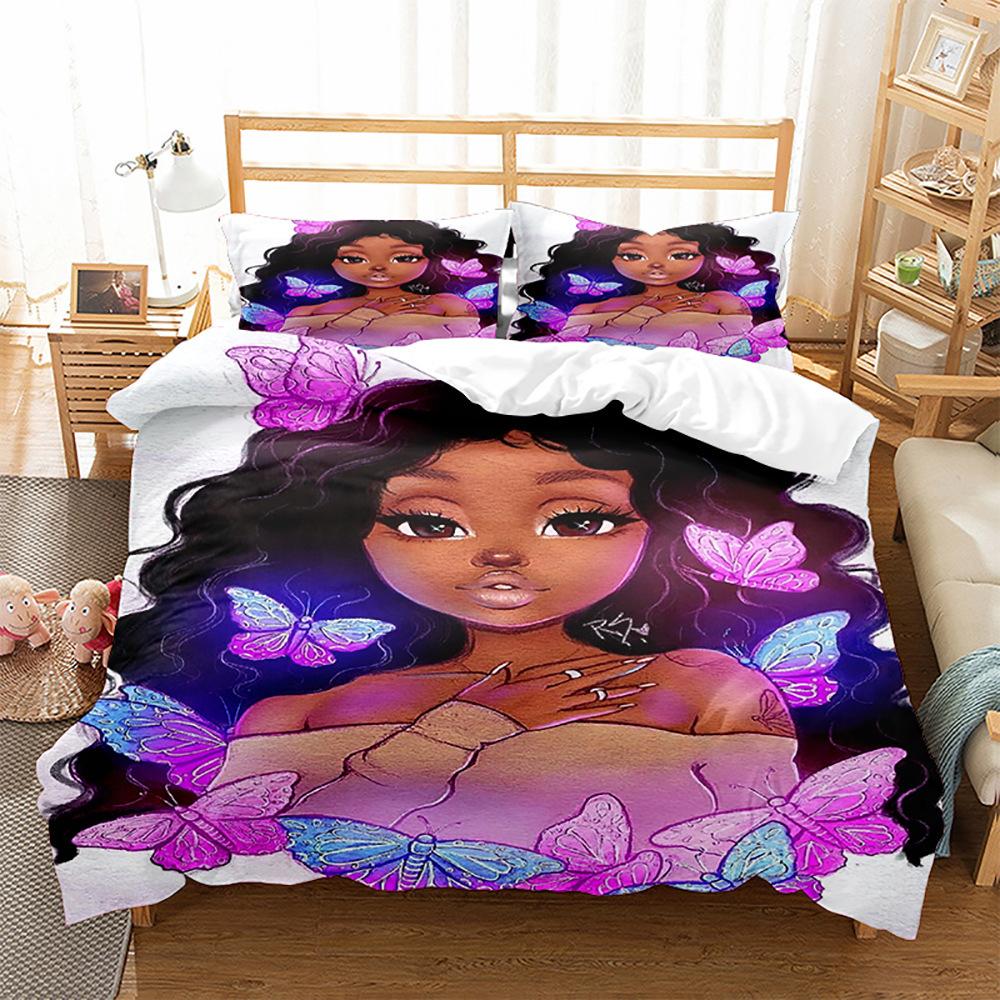 Модная технология печати, 3D цифровая печать, постельное белье, пододеяльники, наволочки, комплекты из трех предметов