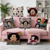 Cute Cartoon MMafalda Decorative Pillowcase Square Pillowcase Home Office Decorative Cushion Cover