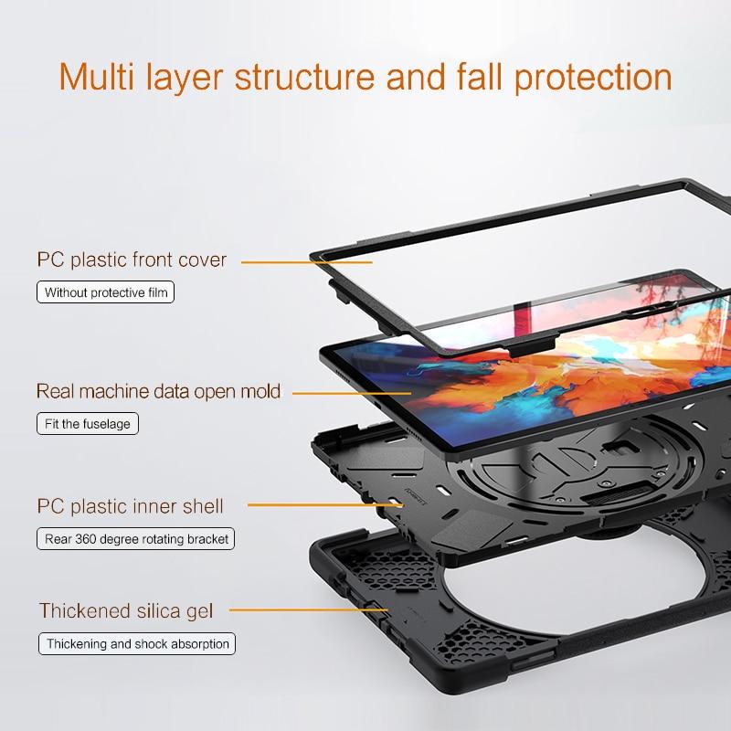 Heavy Duty Shockproof Case for Lenovo Tab P11 Pro Tb -J706f Xiaoxin Pad Pro 11 .5 Inch Tablet Pc Kickstand Silicon Cover Cases