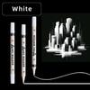 3/12pcs White Art Brush Acrylic White Paint Marker Pens, Medium Tip, Suitable For Rock Painting, Stone, Glass, Wood, Ceramics