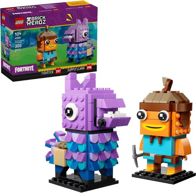 Конструктор LEGO BrickHeadz 40881 Лама-снабженец и Рыбный щекастик