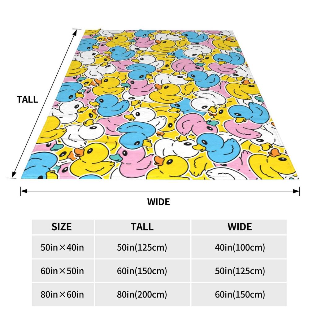 Cute Duckling Cartoon Flannel Blanket For Bed Sofa Soft Plush Blanket
