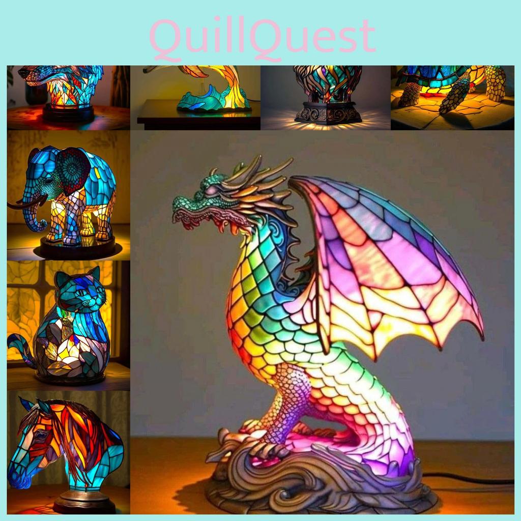 Metal Bebetter Flat Tabletop Decoration Home Animals Table Lamp Supplies Series