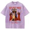 Футболка мужская Witches Brew Coffee Black Magic Washed Retro Snow, летняя одежда, повседневная одежда, футболка, хлопковые дышащие топы