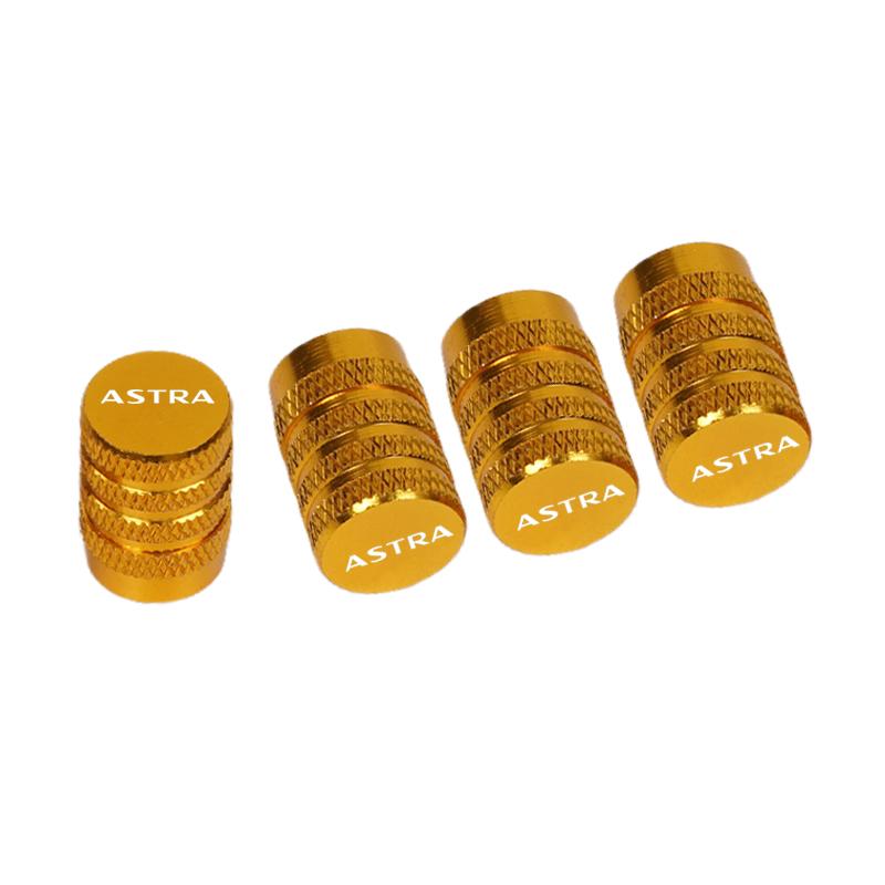 BBEY1 4pcs Car CNC Aluminum Tire Valve Air Port Stem Cover Caps For Opel Astra Accessories
