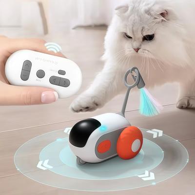 Умная игрушка для кошек, интерактивная игрушка для кошек, мяч, автоматическая катящаяся игрушка с дистанционным управлением, аксессуары для домашних кошек, товары для котят