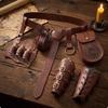6 Штук Костюм с Поясной Сумкой Искусственная Кожа Средневековый Набор Исторические Косплей Аксессуары для