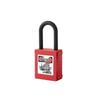 38-мм стальной защитный навесной замок с промышленной пластиковой дужкой и биркой для идентификации