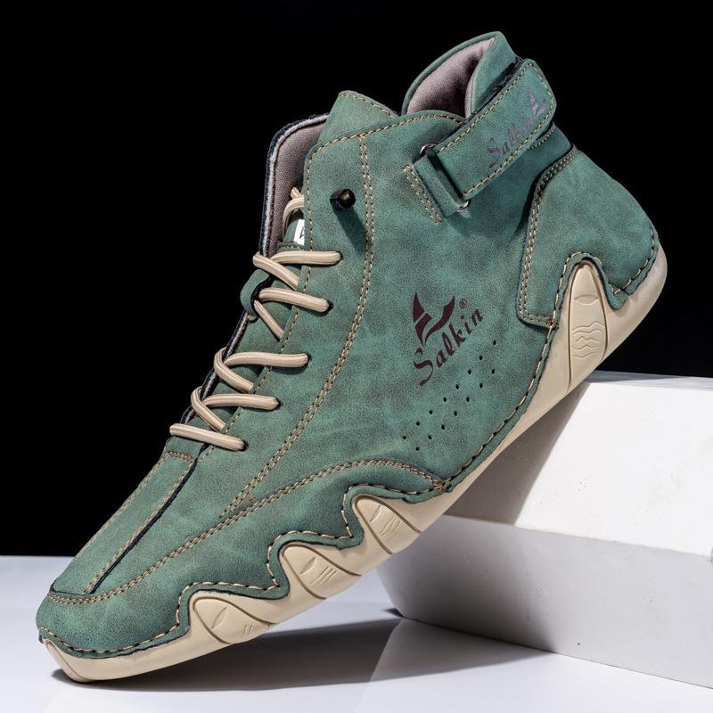 Унисекс Ботинки Роскошные Кожаные Ботинки Ручной Работы Повседневные Ботильоны Мужские Женские Ботильоны Классические Высокие Ботинки Большой Размер 36-48