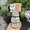 Graduation Wooden Money Holder Tower Double Layers Cash Storage Rack Class of 2025 Graduates Money Gift Grad Party Desktop Decoration