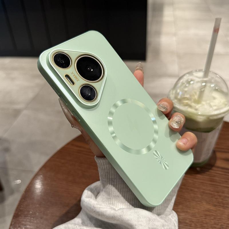 Applicable To Huawei Mate70pro Mobile Phone Case New Magnetic Suction Pura70Ultra with Lens Film P70 Protection Case